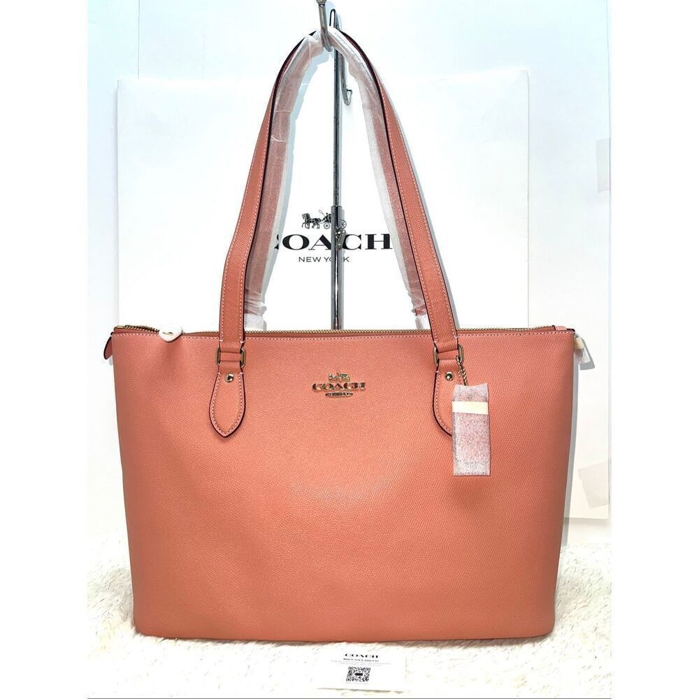 🔥🎁NWT! Coach Gallery Tote Handbag Light/Coral CH285 Msrp:$378.00